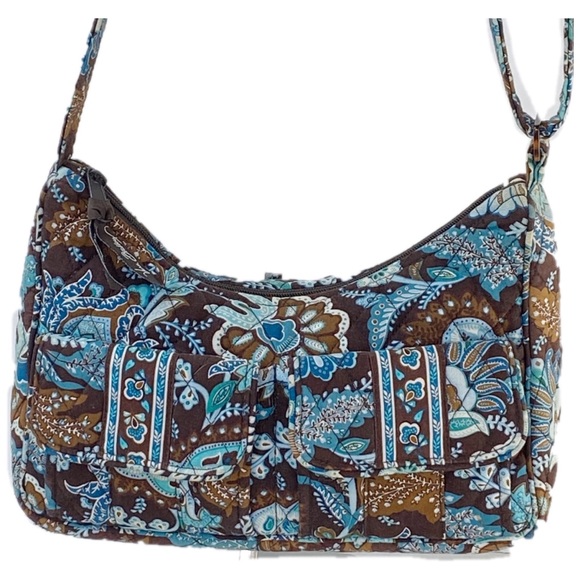 Vera Bradley Handbags - Vera Bradley Java Blue Crossbody Floral Design